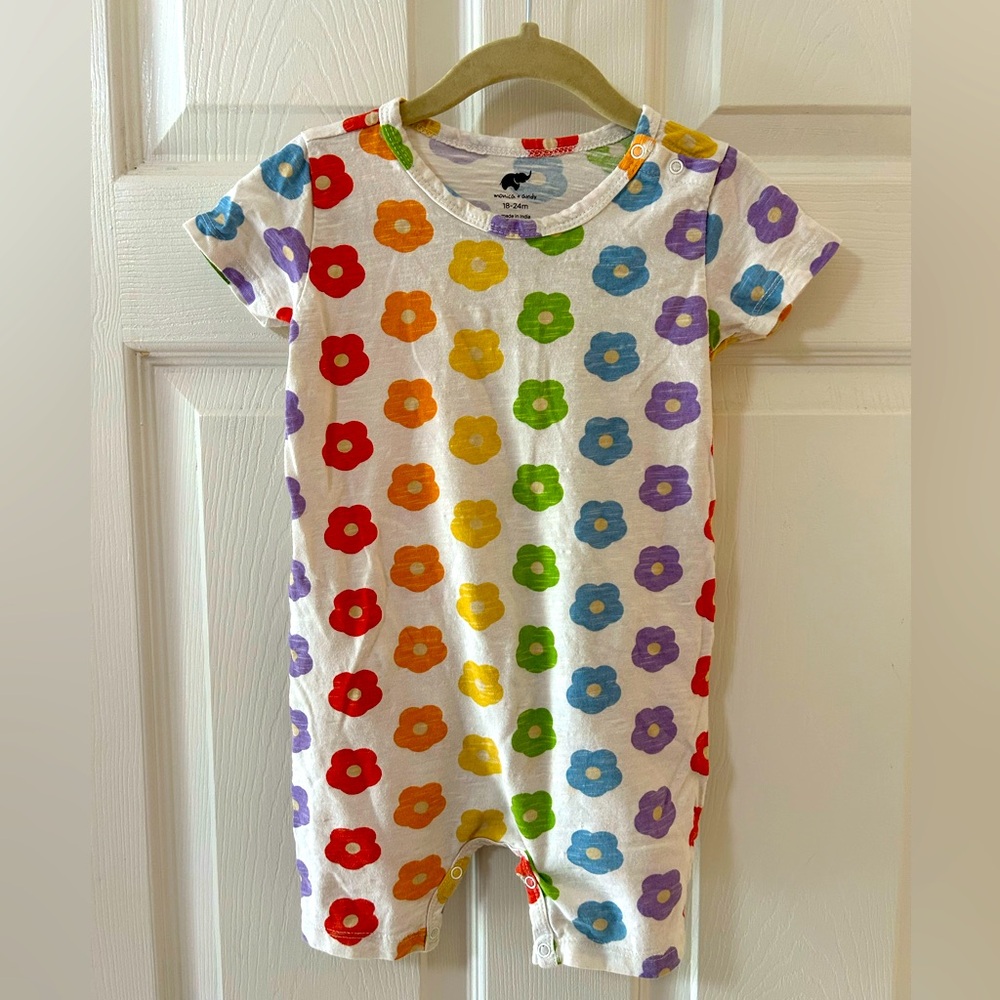 Monica & Andy Rainbow Flower Romper (18 - 24 months)